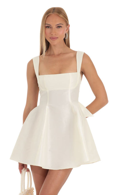 Lucy In The Sky Fit and Flare Dress in Ivory