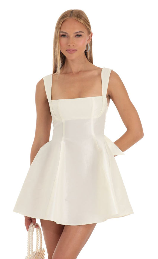 Lucy In The Sky Fit and Flare Dress in Ivory
