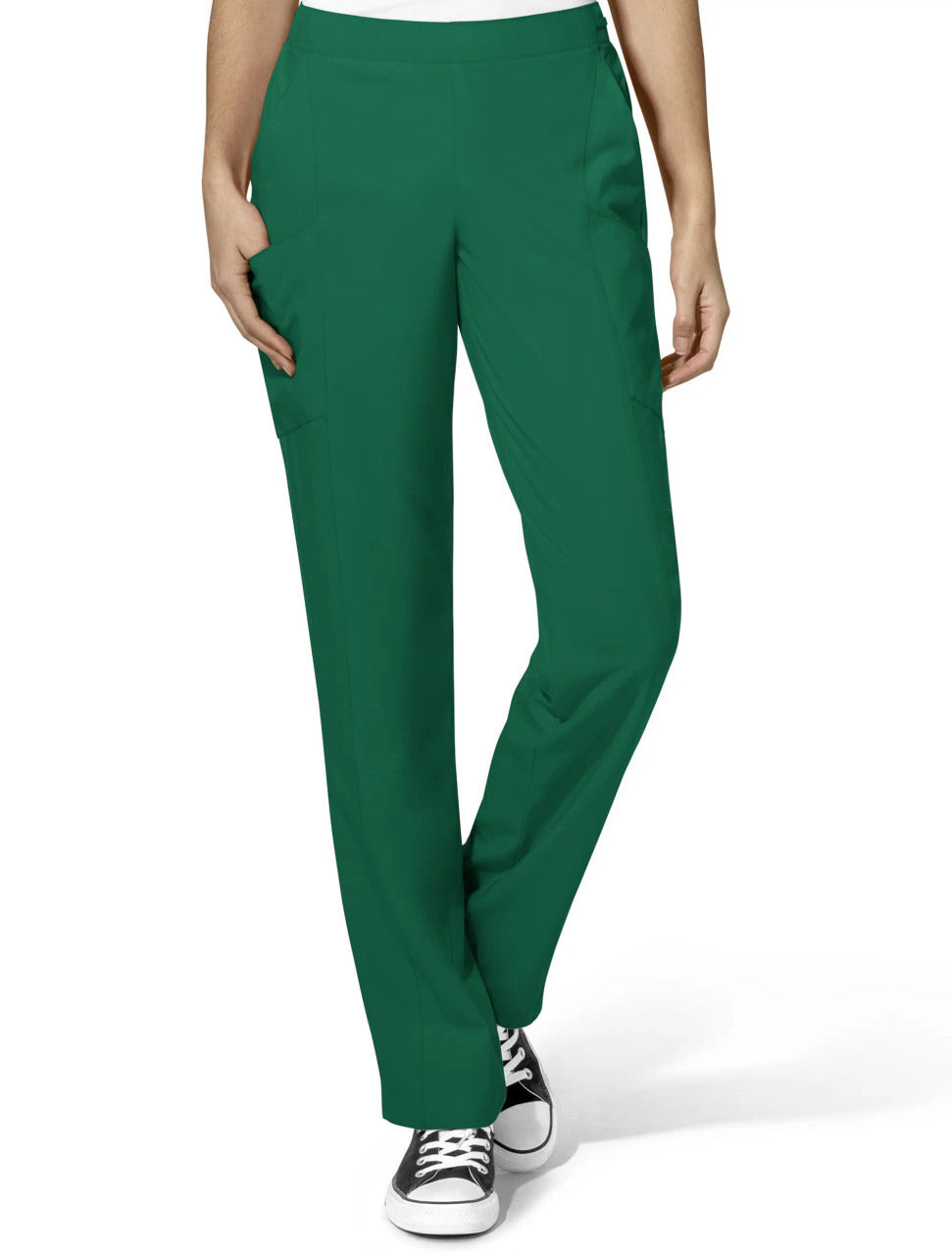 Wink W123 Women's Flat Front Cargo Pant - Hunter