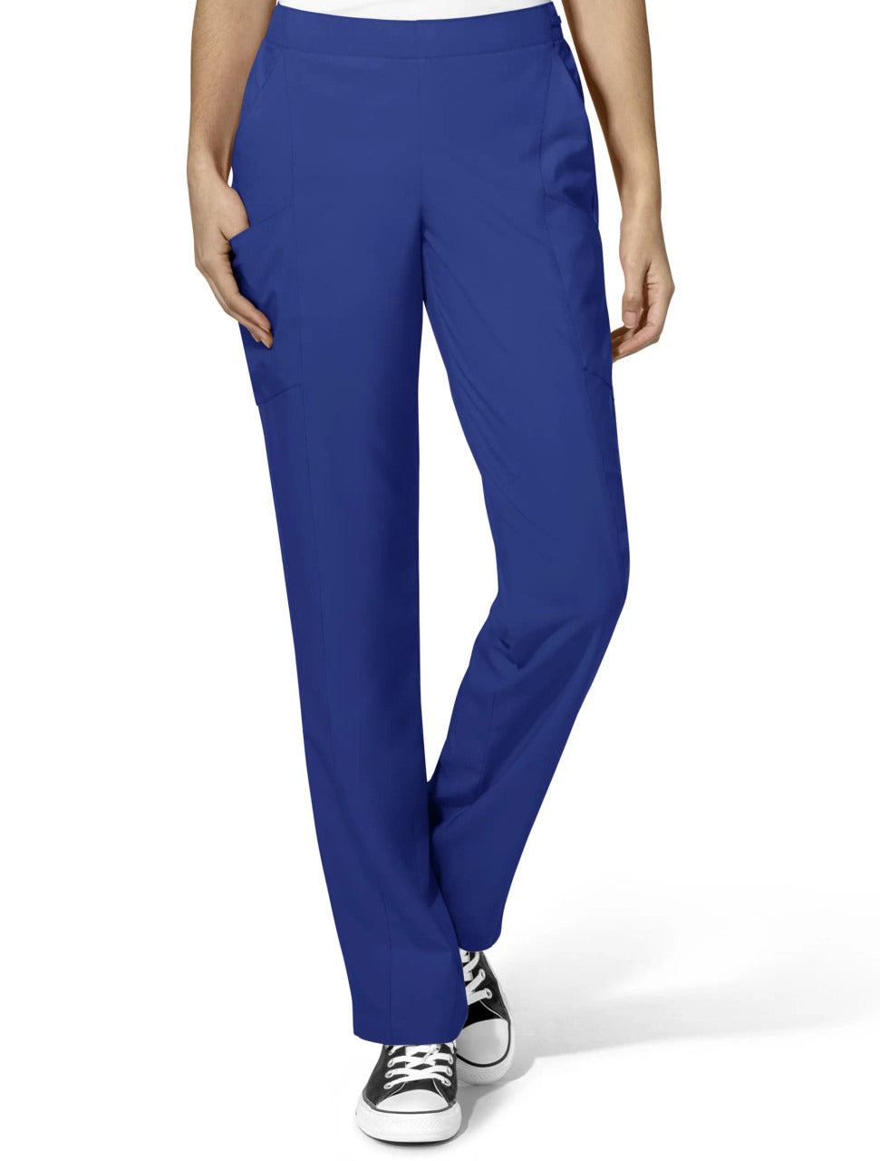 Wink W123 Women's Flat Front Cargo Pant - Galaxy Blue