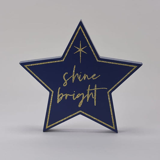 Cracker Barrel Shine Bright Star Block Sign