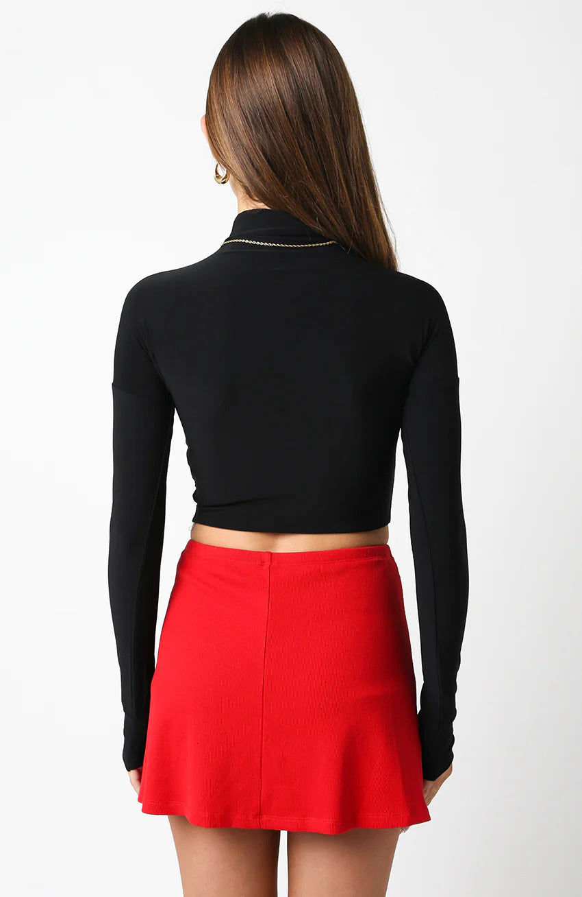 Ruby & Jenna Women's Slinky Mock Neck