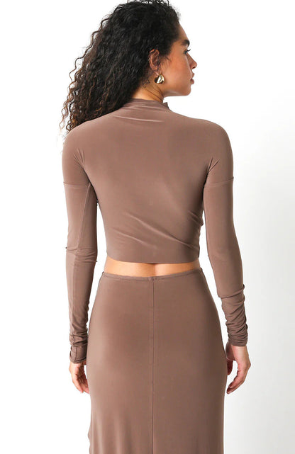 Ruby & Jenna Women's Slinky Mock Neck