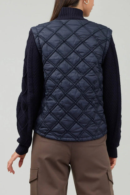 Ruby & Jenna Women's Sweater Combo Jacket