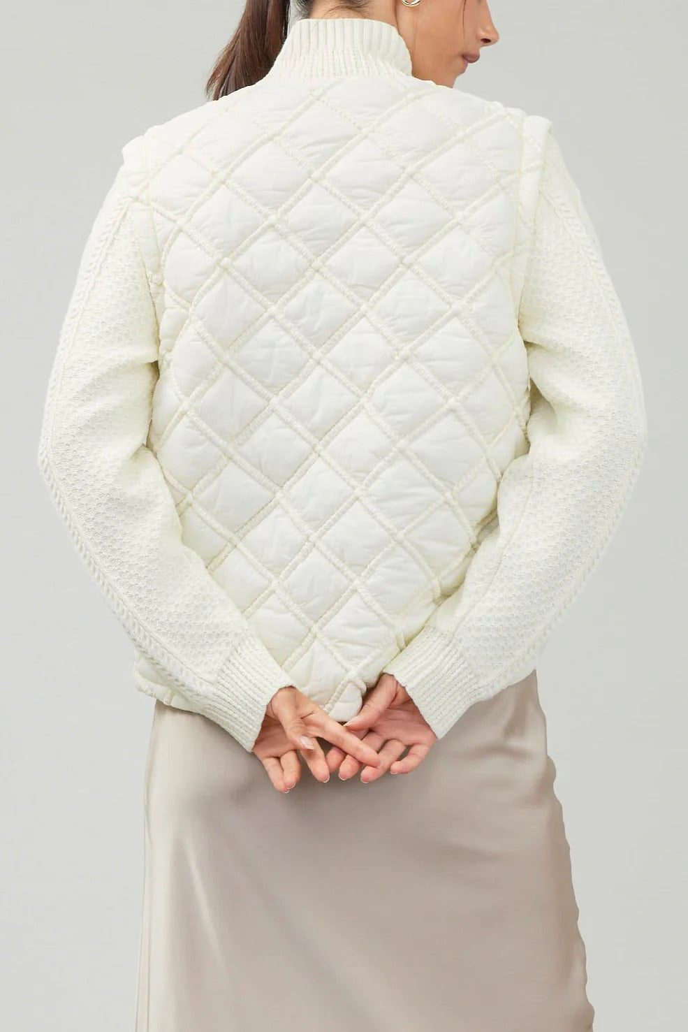 Ruby & Jenna Women's Sweater Combo Jacket