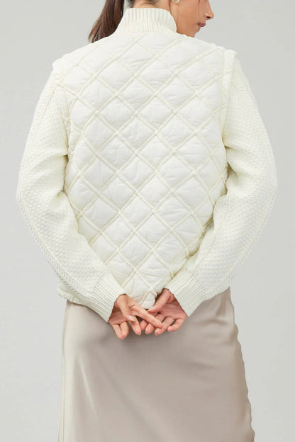 Ruby & Jenna Women's Sweater Combo Jacket