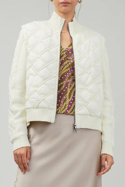 Ruby & Jenna Women's Sweater Combo Jacket