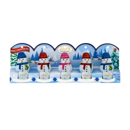 Lindt Chocolate Lindt Hollow Figure Snowmen Milk Chocolate (5-pc, 1.7 oz)