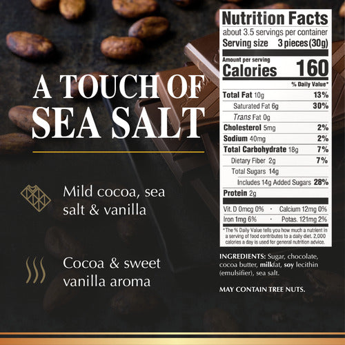 Lindt Chocolate A Touch of Sea Salt Dark Chocolate EXCELLENCE Bar (3.5 oz)