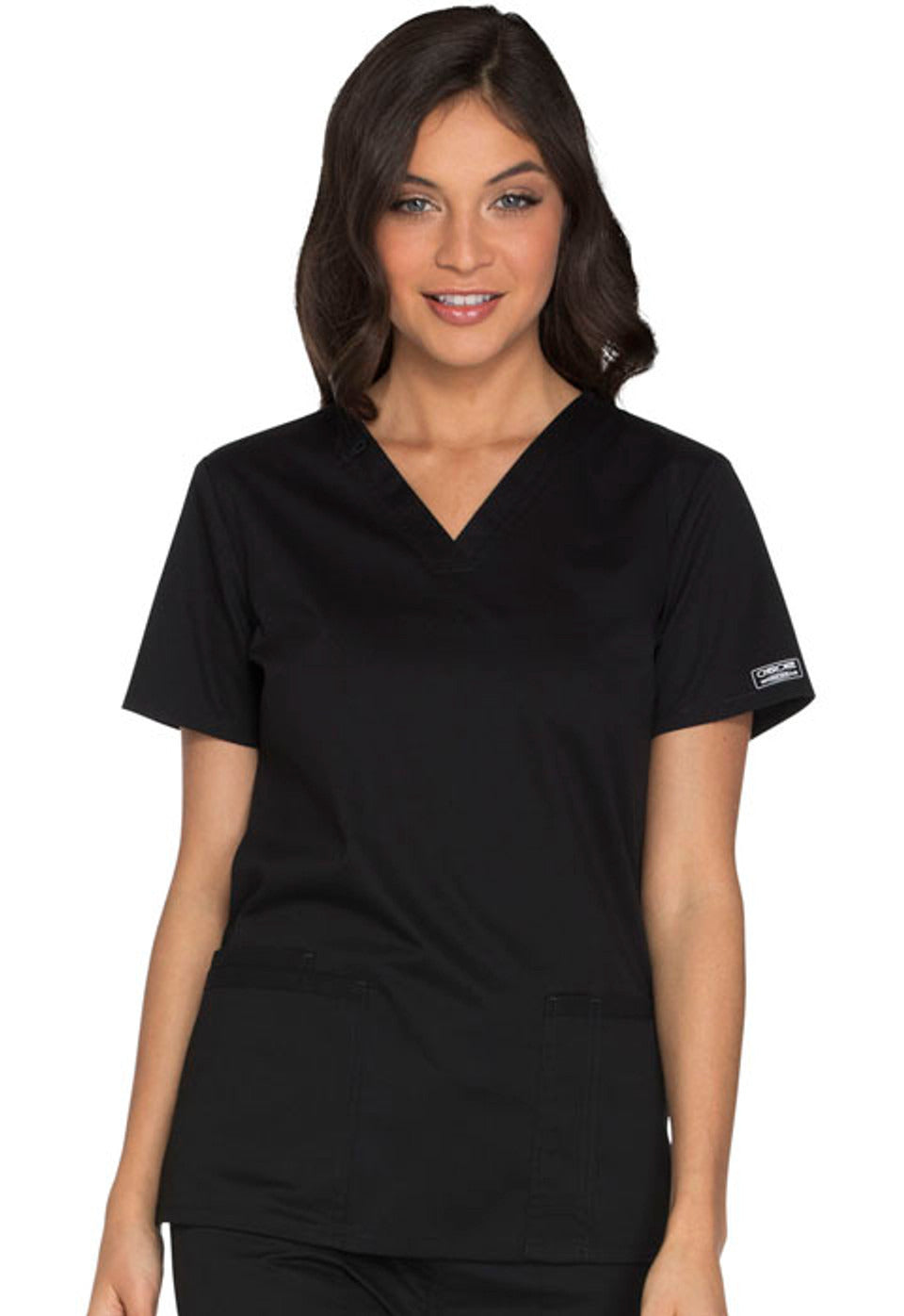 Cherokee Workwear Core Stretch Women's V-Neck Top #WW630 1