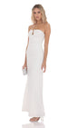 Lucy In The Sky Embellished Strapless Maxi Dress in White