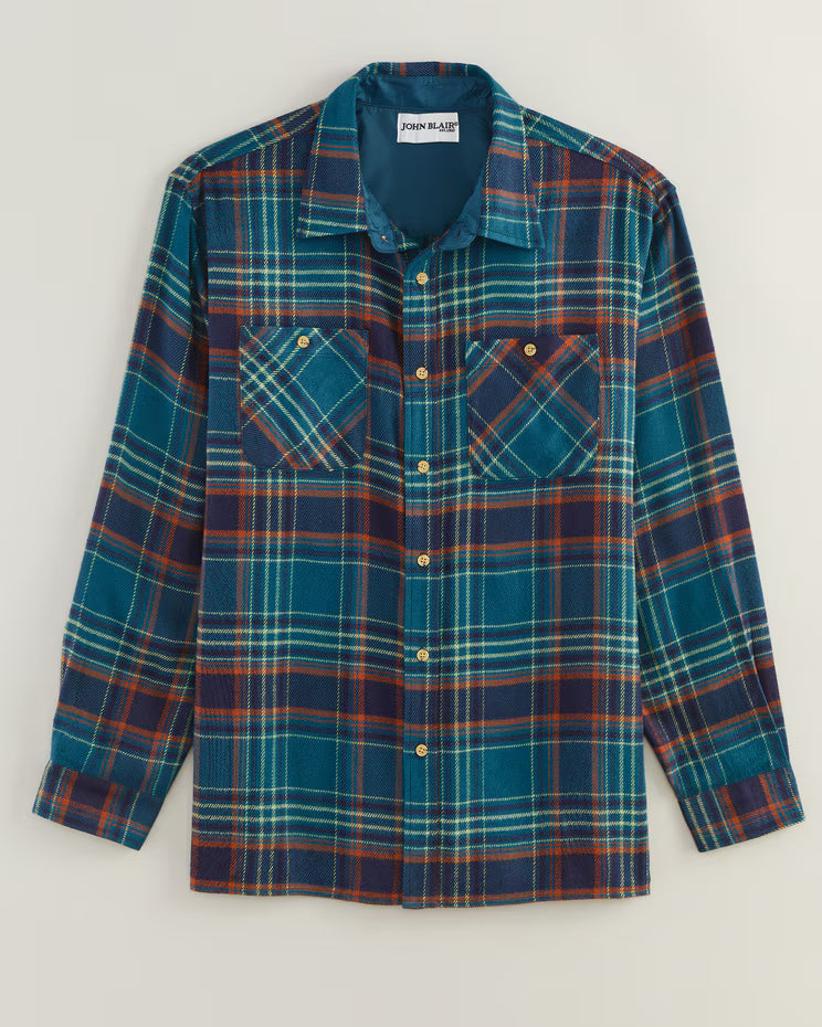 BLAIR John Blair Classic Flannel Shirt