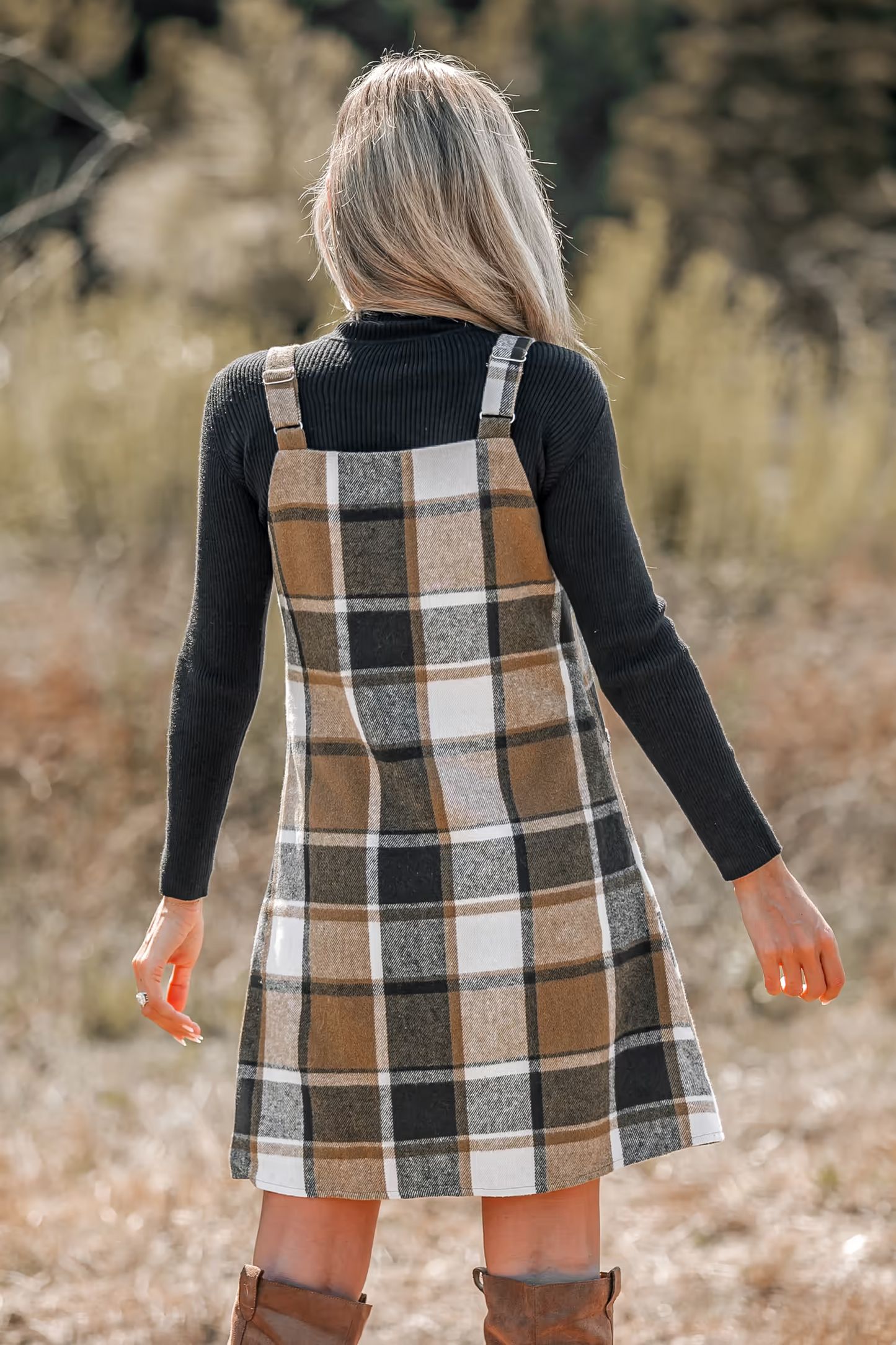 Cupshe Plaid V-Neck Dress (x2)