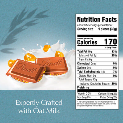 Lindt Chocolate OatMilk Salted Caramel CLASSIC RECIPE Bar (3.5 oz)