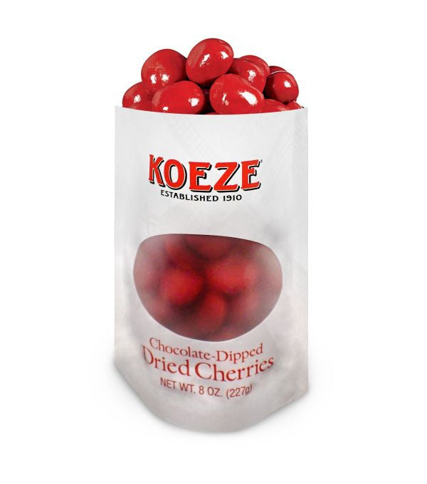 Koeze Chocolate Dipped Dried Cherries - 8 oz. Bag