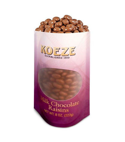 Koeze Milk Chocolate Raisins - 8 oz. Bag