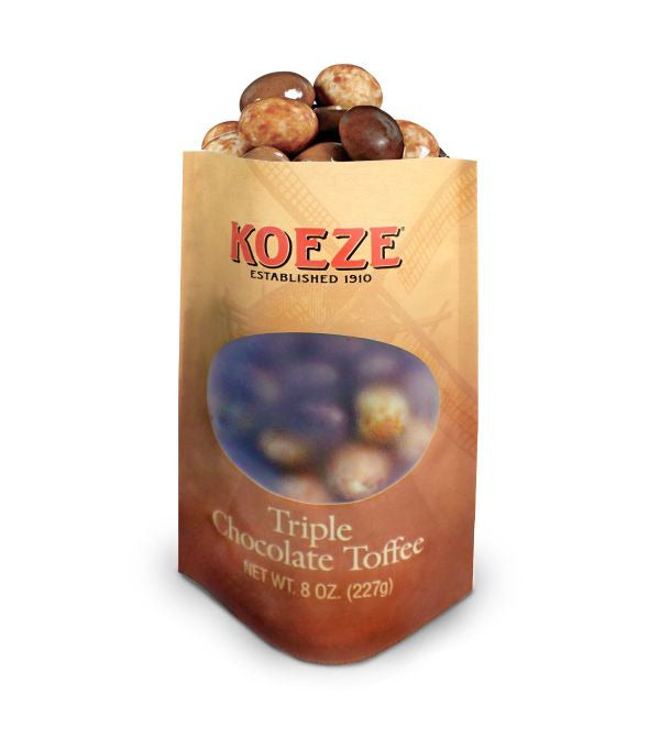 Koeze Triple Chocolate Toffee - 8 oz. Bag