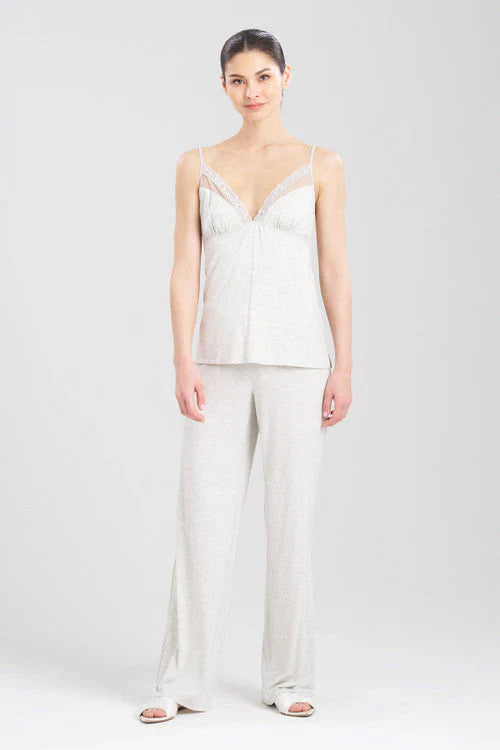 Natori Feathers Essentials Lenzing Ecovero Viscose Cami PJ - Light Heather Grey