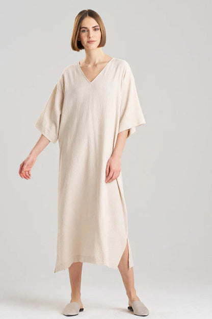 NATORI Onsen V-Neck Caftan - Sand Dune