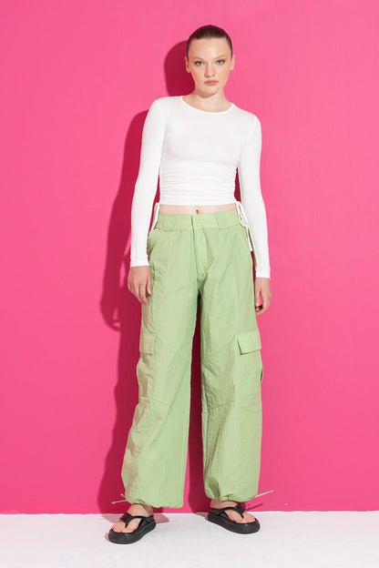 Kikiriki Women's Green Cargo Pants