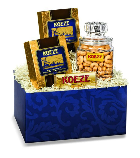 Koeze Koeze's Gold and Glass Cashew Gift Set