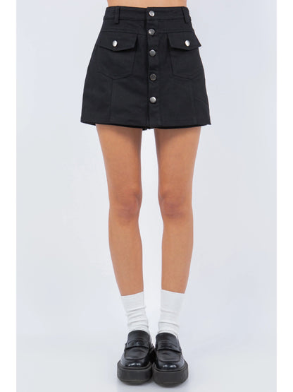 Ruby & Jenna Women's Button Up Skort