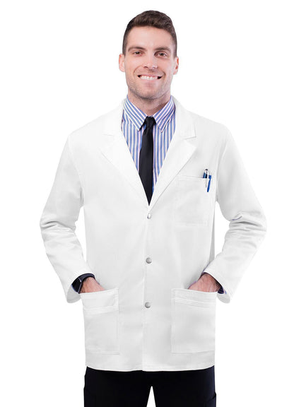 Adar Mens 31" Snap Front Lab Coat