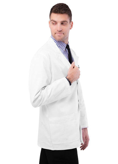 Adar Mens 31" Snap Front Lab Coat