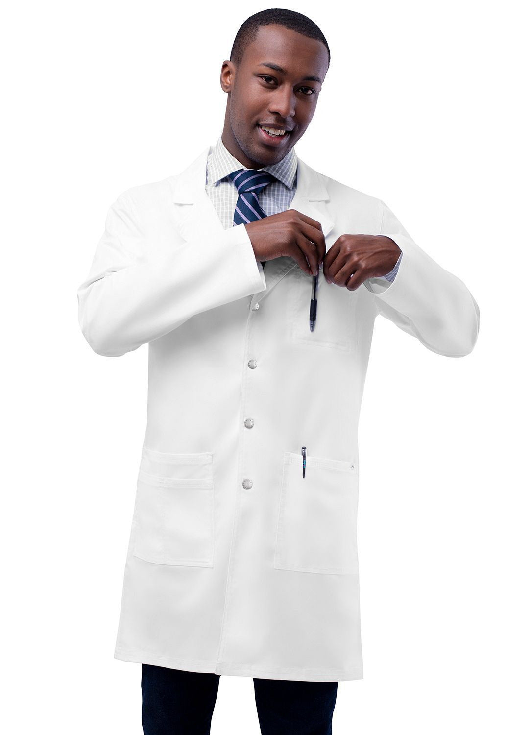 Adar Unisex 36" Snap Front Lab Coat