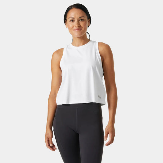 Helly Hansen Women's Ocean Cropped Tank Top - 001 WHITE