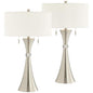 Lamps Plus 360 Lighting Rachel 28" Metal Column Modern Table Lamps Set of 2