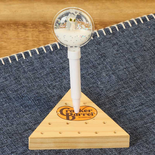 Cracker Barrel Owl Snow globe Pen