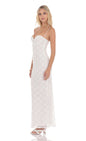 Lucy In The Sky Sequin Floral Maxi Dress in White