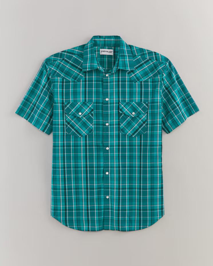 BLAIR John Blair Short-Sleeve Snap-Front Shirt