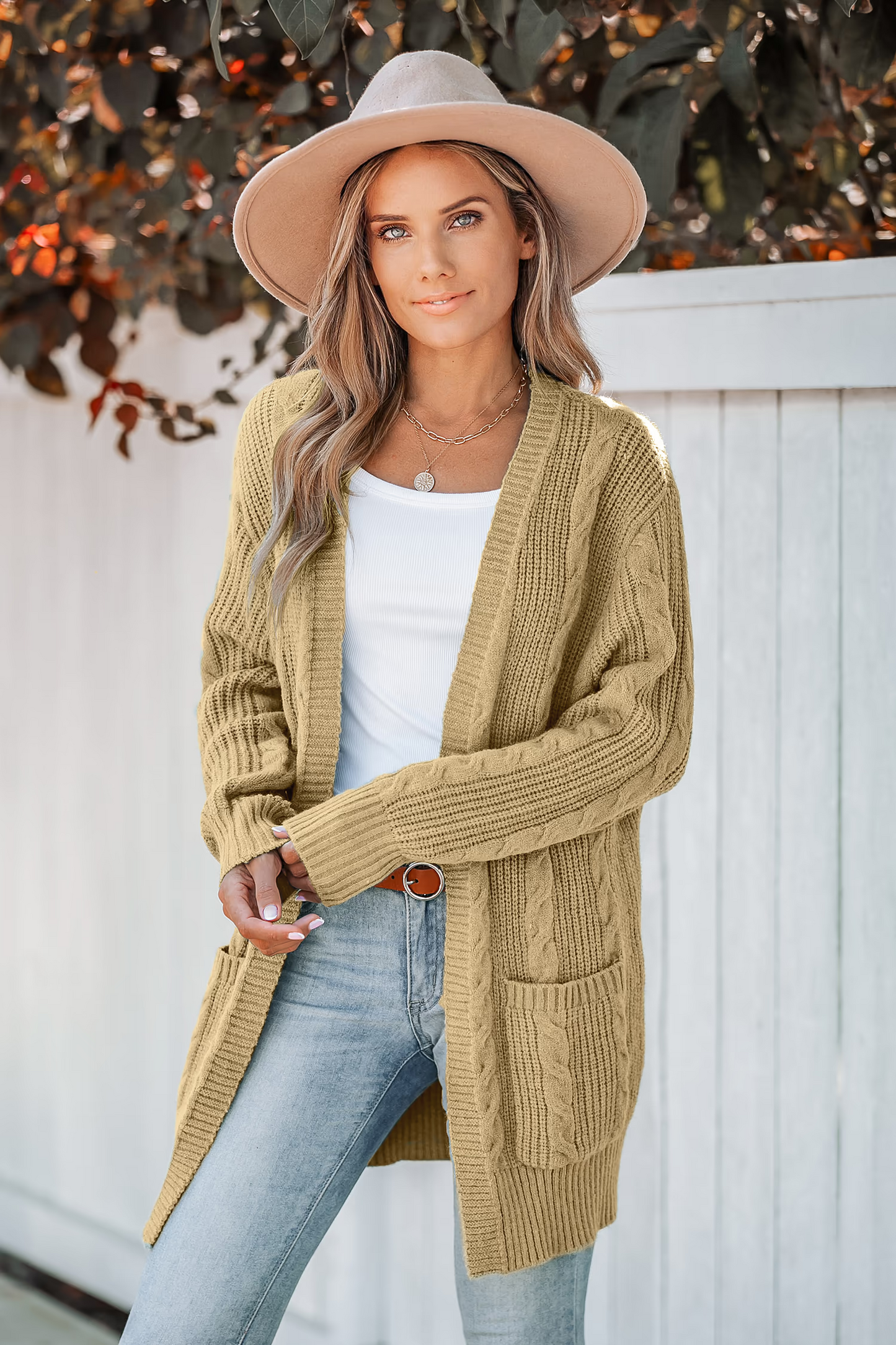 Cupshe Cable Knit Open-Front Cardigan (x2)