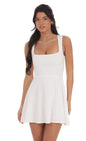 Lucy In The Sky Back Bow A-Line Dress in White