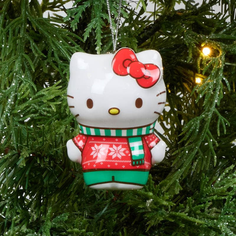 Cracker Barrel Christmas Hello Kitty Decoupage Ornament