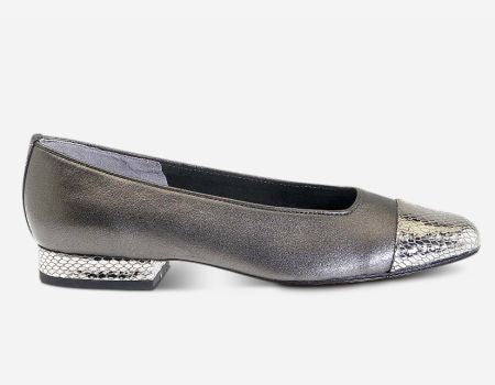 Marmi Shoes Women's VANELI Fc-313 - Pewter Pearl Nappa/Silver Snake Print