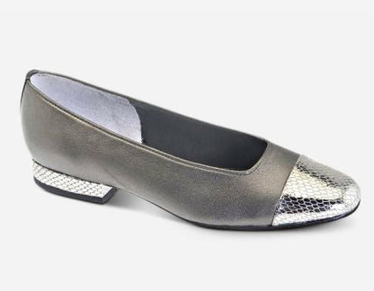 Marmi Shoes Women's VANELI Fc-313 - Pewter Pearl Nappa/Silver Snake Print