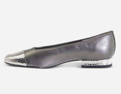 Marmi Shoes Women's VANELI Fc-313 - Pewter Pearl Nappa/Silver Snake Print