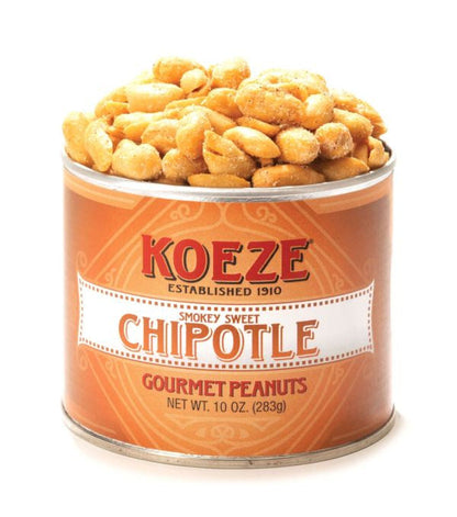 Koeze Chipotle Peanuts - 10 oz. Tin