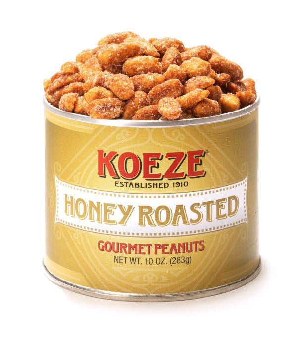 Koeze Honey Roasted Peanuts - 10oz Tin