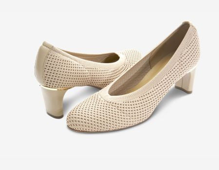 Marmi Shoes Women's Vaneli Darrie - Ecru Stretch Knit