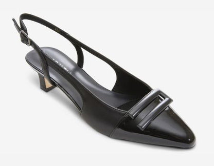 Marmi Shoes Women's Vaneli Tady - Black Nappa with Black Patent