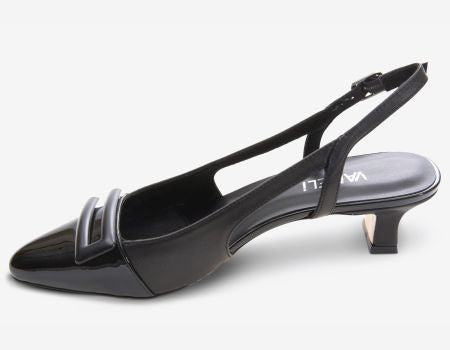 Marmi Shoes Women's Vaneli Tady - Black Nappa with Black Patent