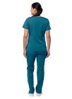 Adar Women's Breakthrough Plus Scrub Set - Apple - Black - Caribbean Blue