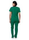 Adar Women's Breakthrough Plus Scrub Set - Eggplant - Hunter Green - Navy