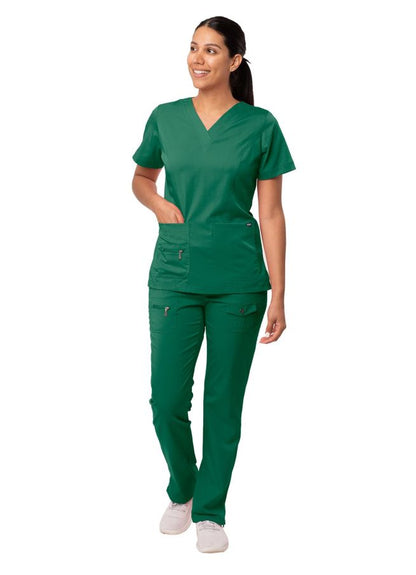Adar Women's Breakthrough Plus Scrub Set - Eggplant - Hunter Green - Navy