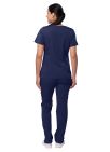 Adar Women's Breakthrough Plus Scrub Set - Eggplant - Hunter Green - Navy