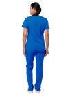 Adar Women's Breakthrough Plus Scrub Set - Royal Blue - Pewter - Rapture Rose